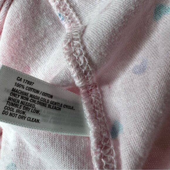 Gap heart print long sleeve pink purple red blue purple white hearts sweater - Picture 7 of 9